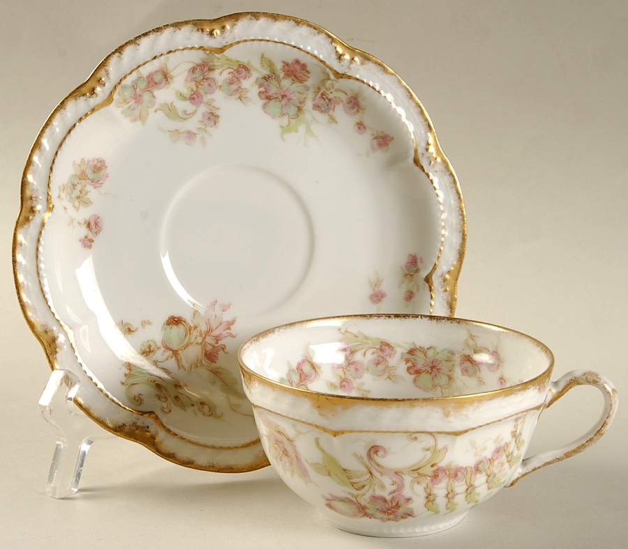 Schleiger 235B Flat Cup & Saucer Set by Haviland-1