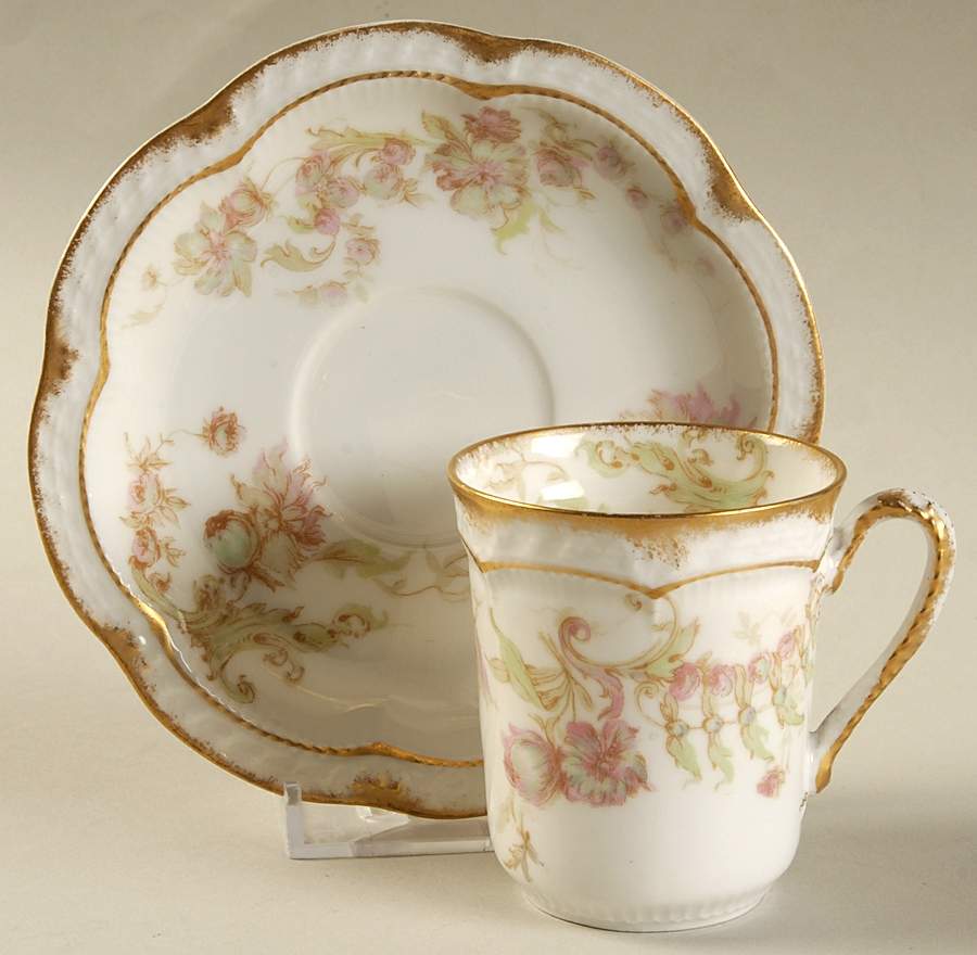 Schleiger 235B Chocolate Cup & Saucer Set by Haviland-1