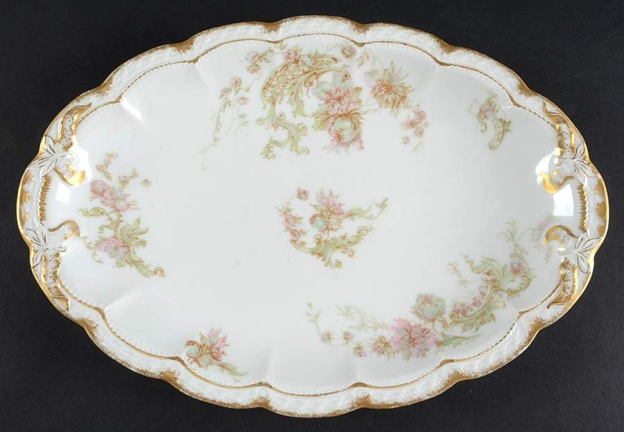 Schleiger 235B 12" Oval Serving Platter by Haviland-1