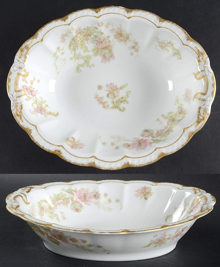Schleiger 235B 10" Oval Vegetable Bowl by Haviland-1