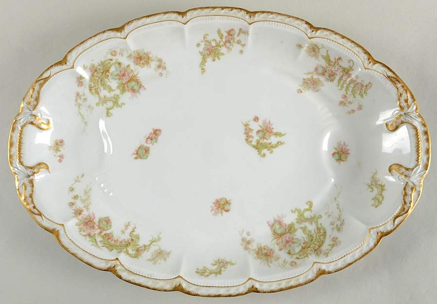Schleiger 235B 18" Oval Serving Platter by Haviland-1