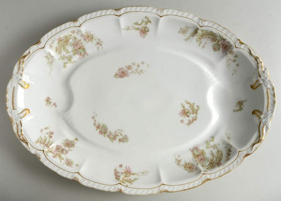 Schleiger 235B 21" Oval Serving Platter by Haviland-1