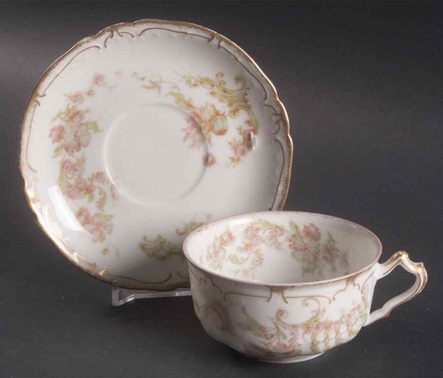 Schleiger 235E Flat Cup & Saucer Set by Haviland-1