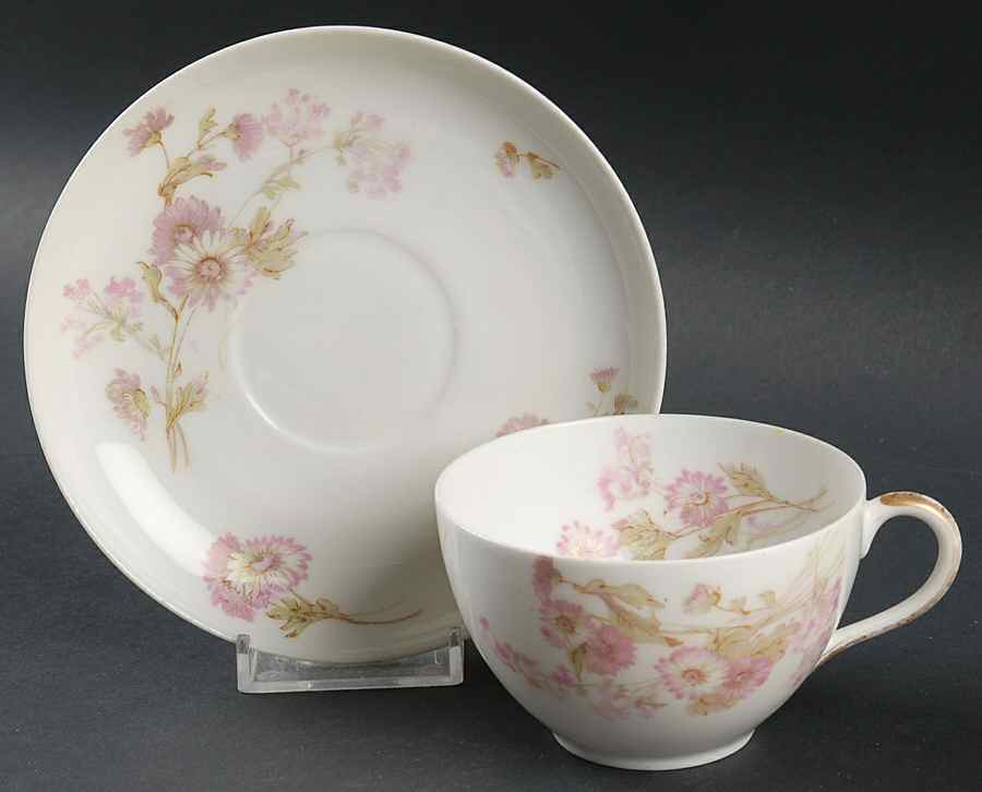 Schleiger 237J Flat Cup & Saucer Set by Haviland-1
