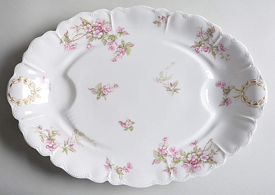 Schleiger 241A 17" Oval Platter with Well by Haviland-1