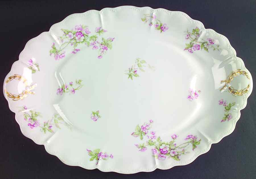 Schleiger 241A 18" Oval Serving Platter by Haviland-1
