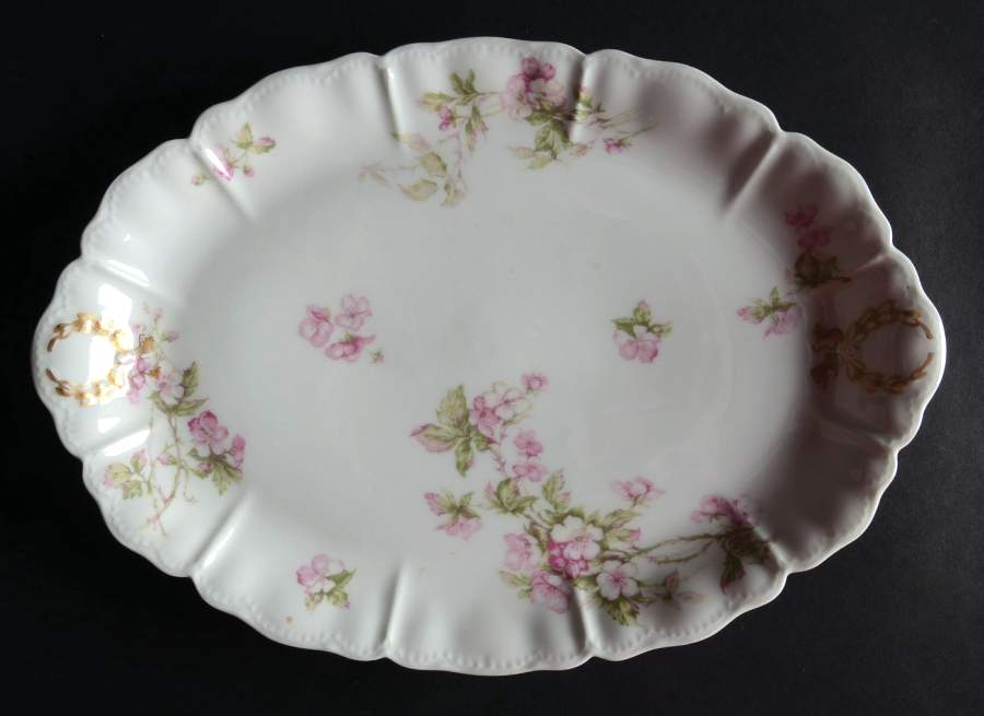 Schleiger 241A 12" Oval Serving Platter by Haviland-1
