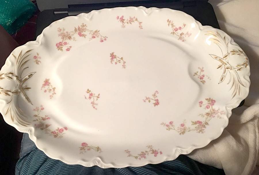 Schleiger 242C 18" Oval Serving Platter by Haviland-1