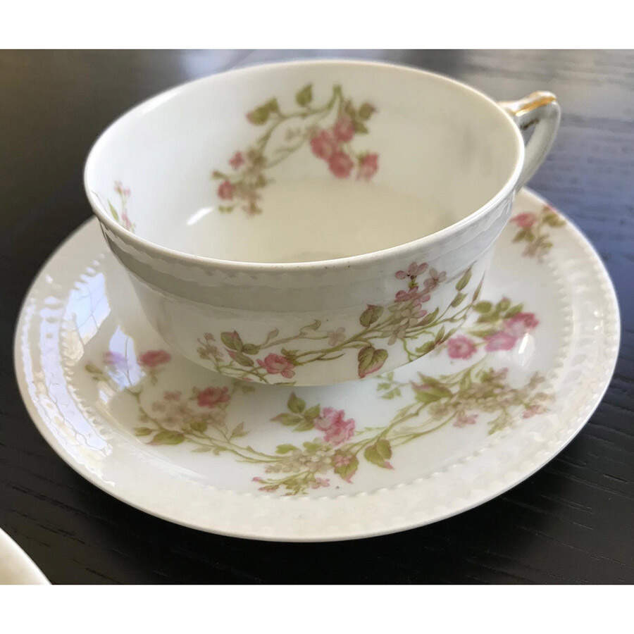 Schleiger 242e Flat Cup & Saucer Set by Haviland-1
