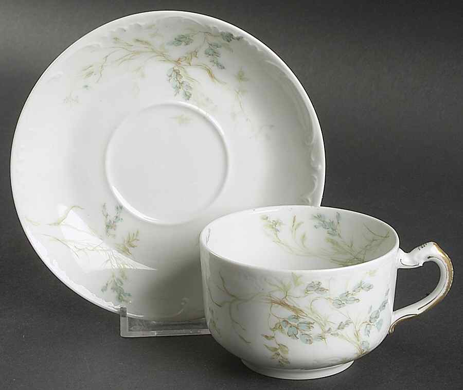 Schleiger 245 Flat Cup & Saucer Set by Haviland-1
