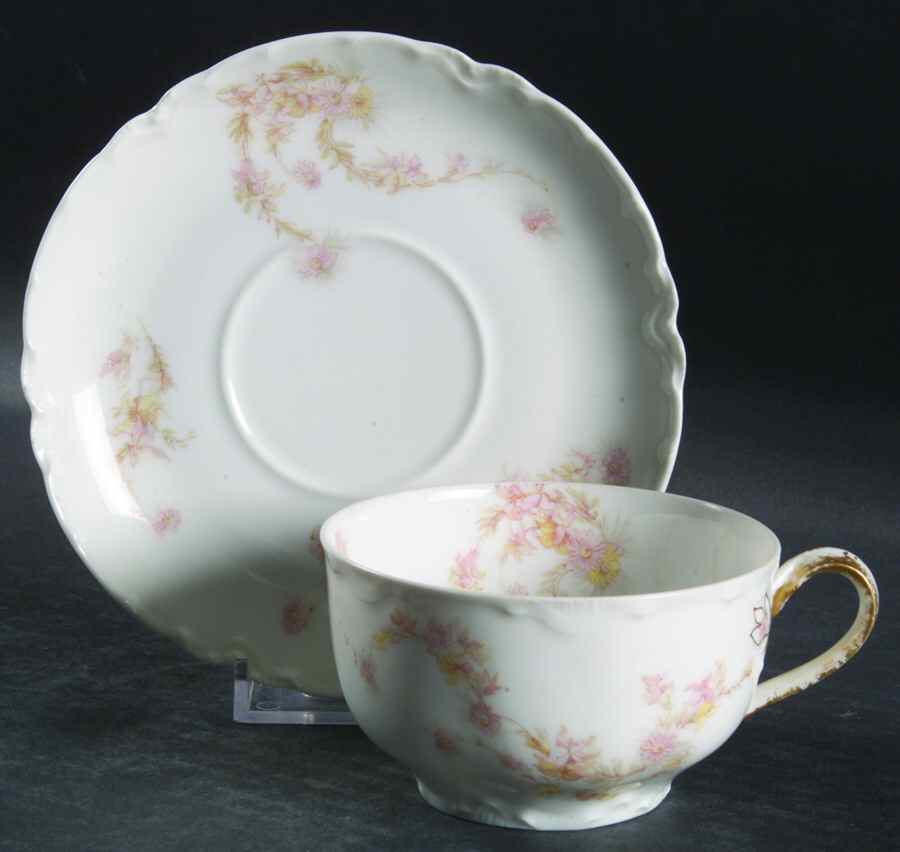 Schleiger 247 Flat Cup & Saucer Set by Haviland-1
