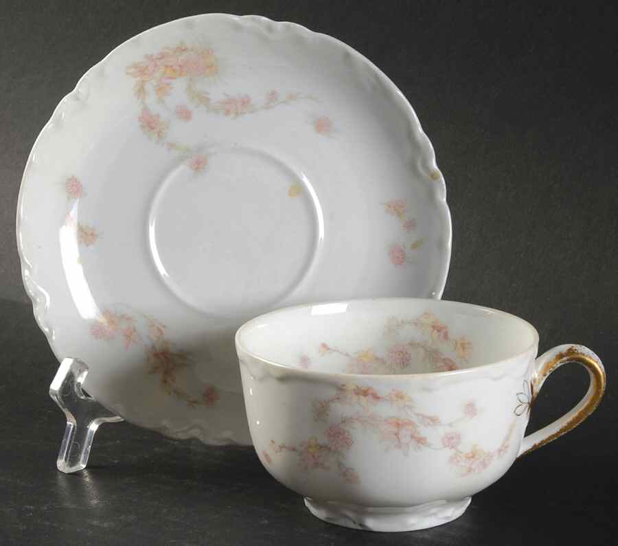 Schleiger 247 Flat Cup & Saucer Set by Haviland-1