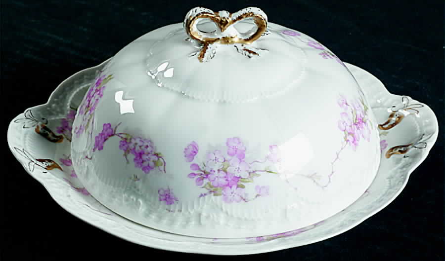 Schleiger 248 Round Covered Butter by Haviland-1