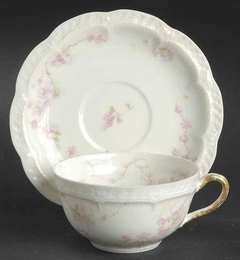 Schleiger 248 Flat Cup & Saucer Set by Haviland-1