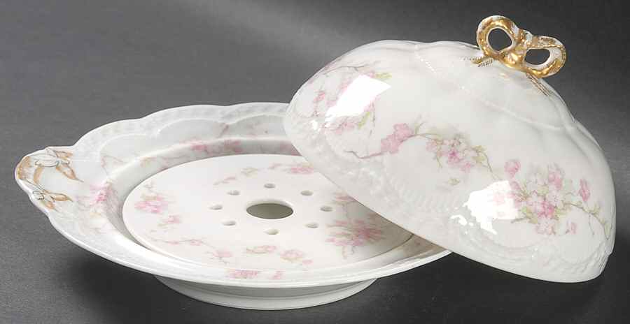 Schleiger 248 Round Covered Butter with Strainer by Haviland-1