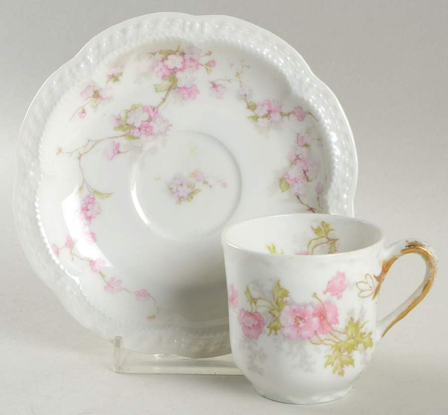 Schleiger 248 Flat Demitasse Cup & Saucer Set by Haviland-1