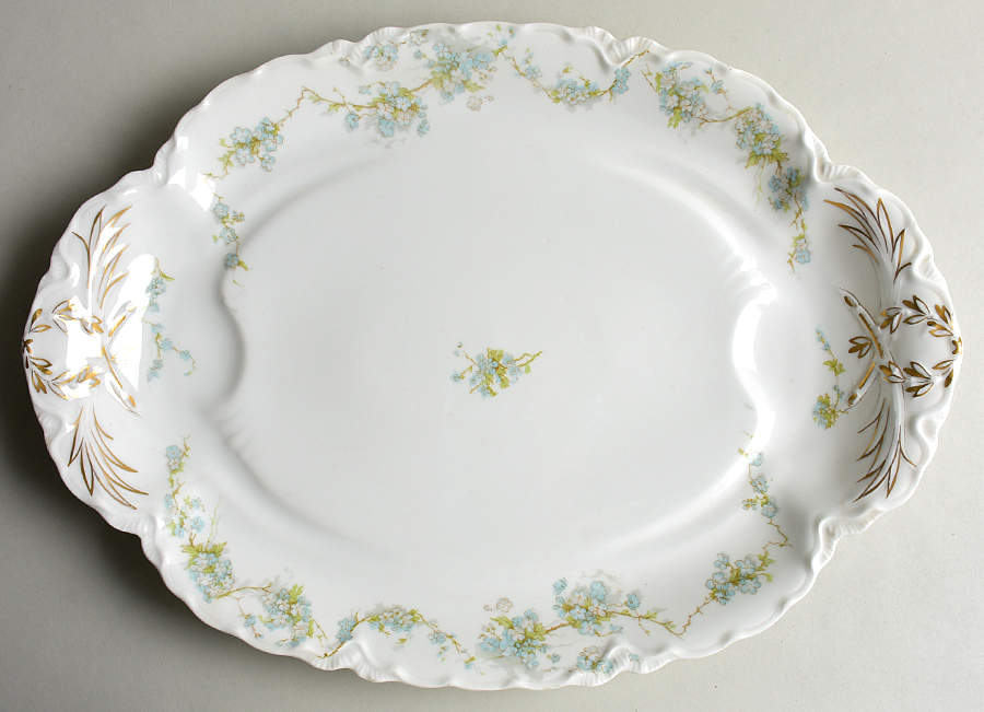 Schleiger 248B 18" Oval Serving Platter with Well by Haviland-1