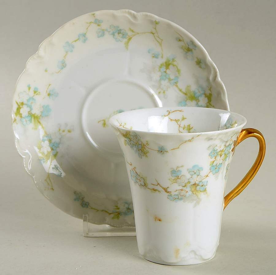 Schleiger 248B Chocolate Cup & Saucer Set by Haviland-1
