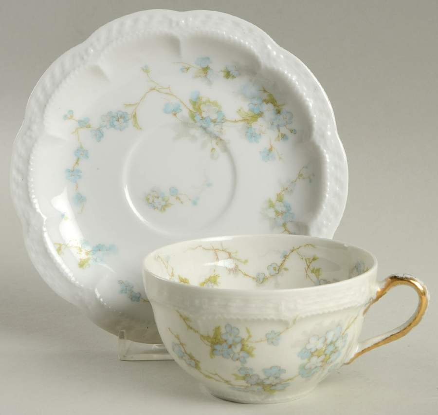 Schleiger 248C Flat Cup & Saucer Set by Haviland-1