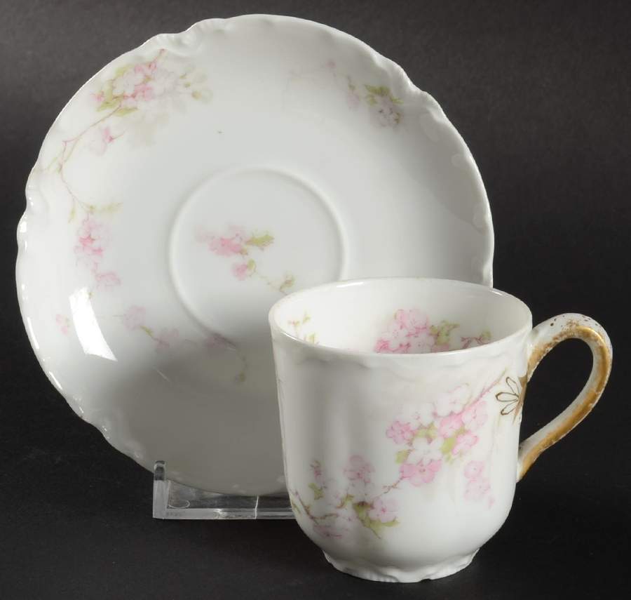 Schleiger 248F Flat Demitasse Cup & Saucer Set by Haviland-1