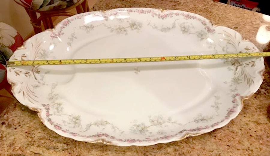 Schleiger 248T 20" Oval Serving Platter by Haviland-1