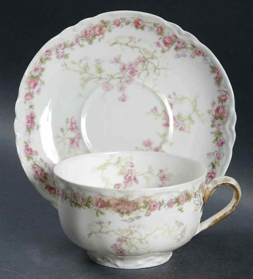 Schleiger 251 Flat Cup & Saucer Set by Haviland-1