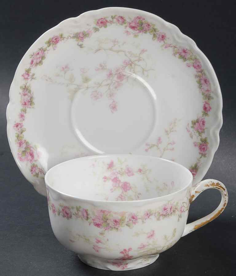 Schleiger 251 Flat Cup & Saucer Set by Haviland-1