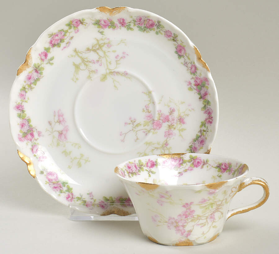 Schleiger 251A Flat Demitasse Cup & Saucer Set by Haviland-1
