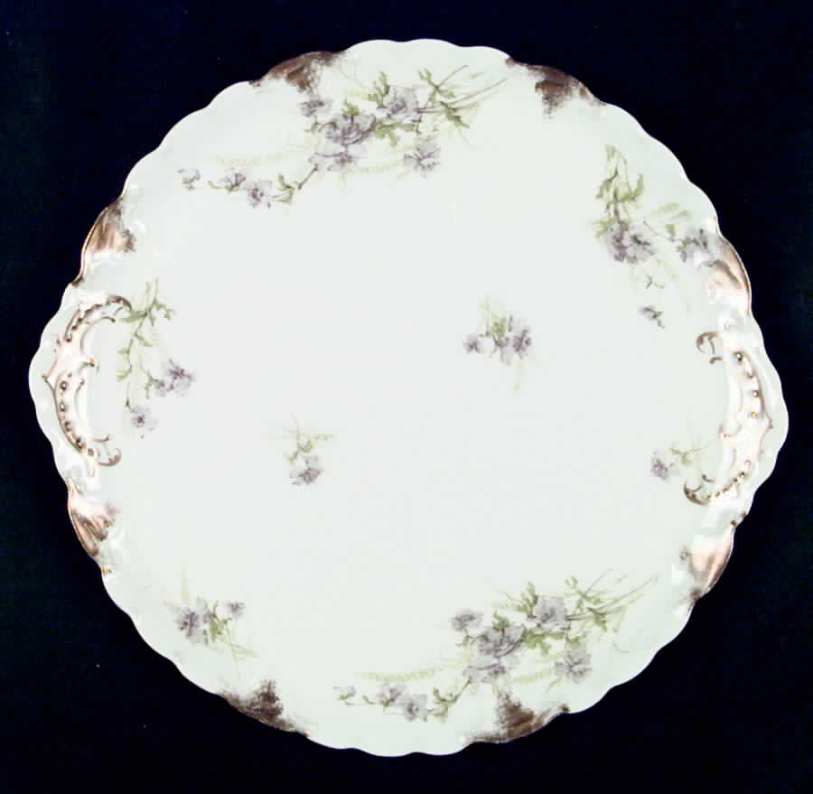 Schleiger 254L Handled Cake Plate by Haviland-1