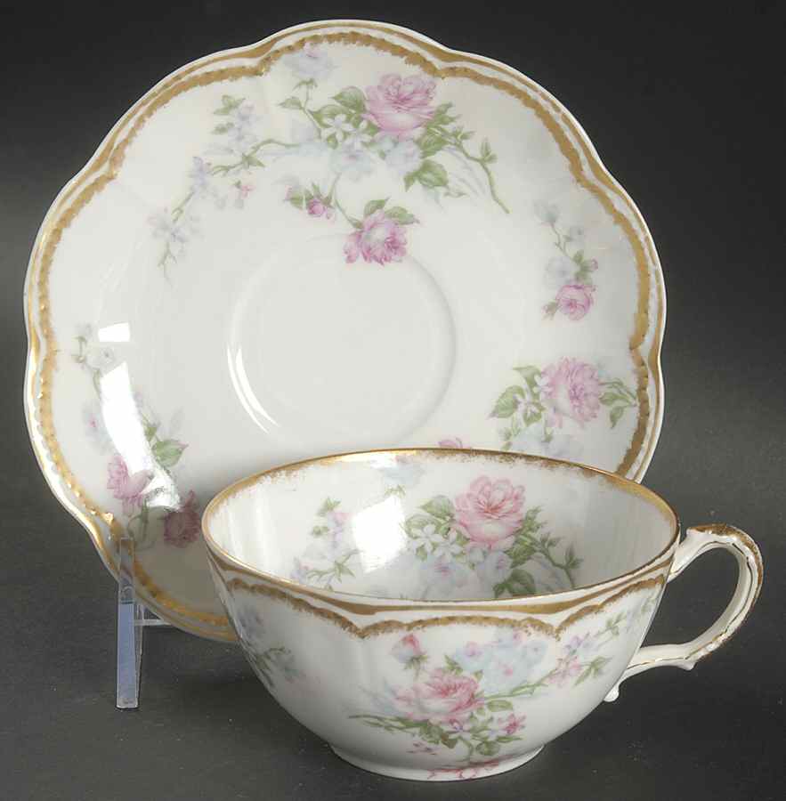 Schleiger 261 Flat Cup & Saucer Set by Haviland-1