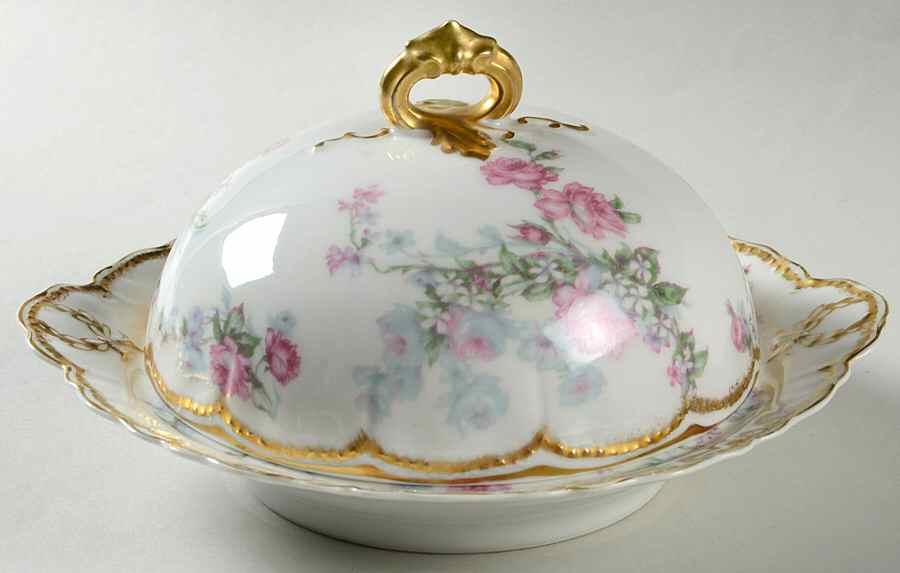 Schleiger 261 Round Covered Butter with Strainer by Haviland-1