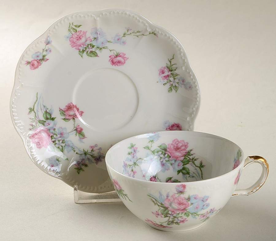 Schleiger 261C Flat Cup & Saucer Set by Haviland-1