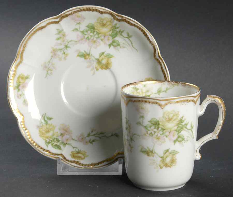 Schleiger 261G Chocolate Cup & Saucer Set by Haviland-1