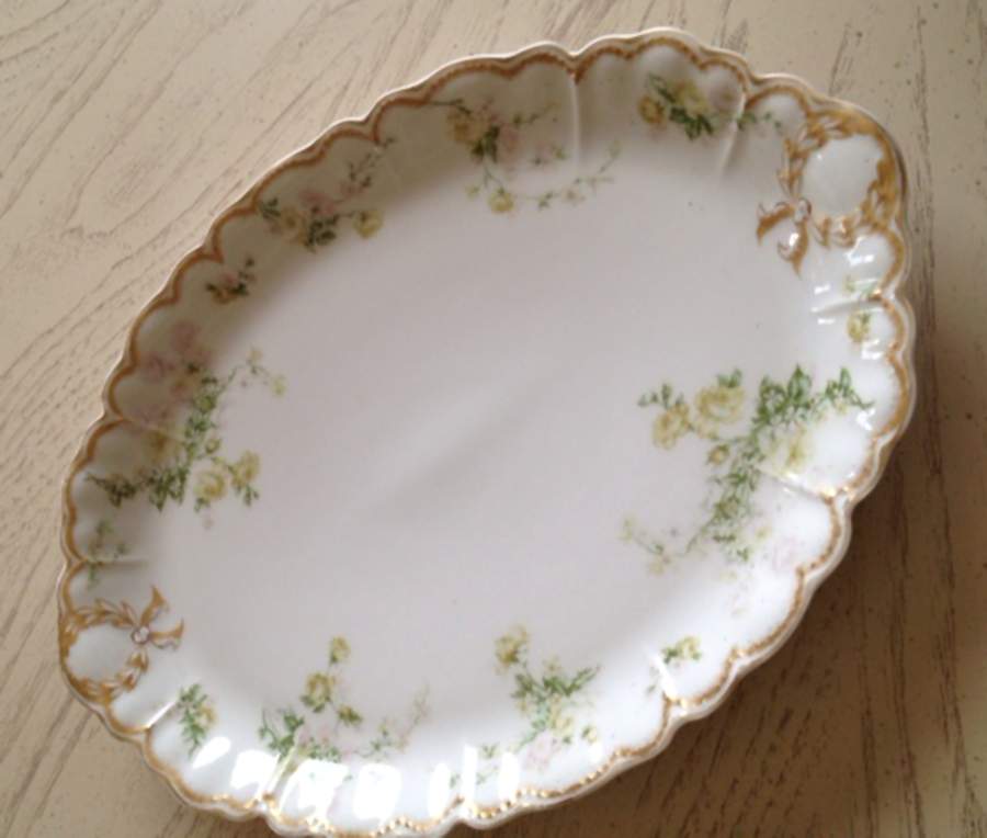 Schleiger 261G 16" Oval Serving Platter by Haviland-1