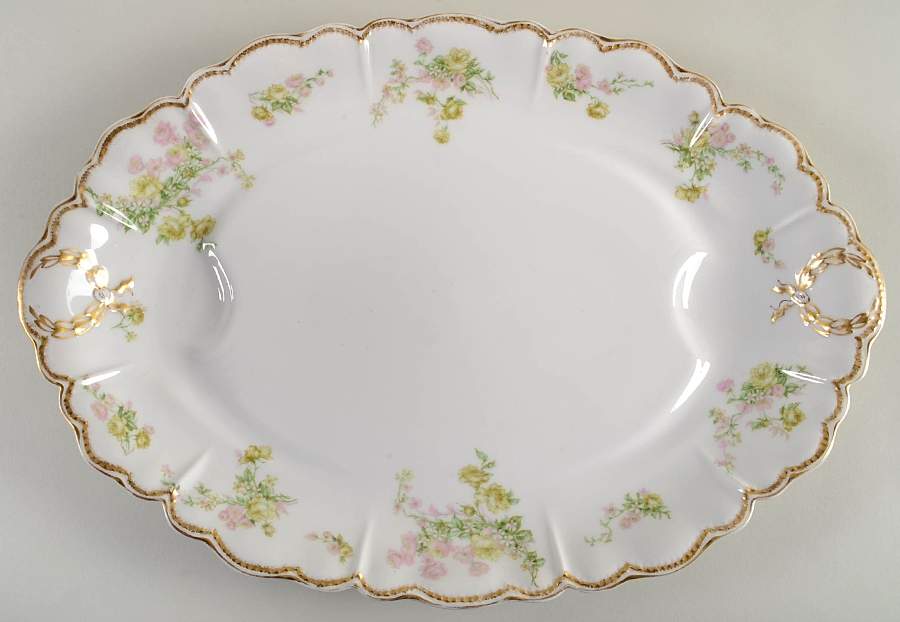 Schleiger 261G 18" Oval Serving Platter by Haviland-1