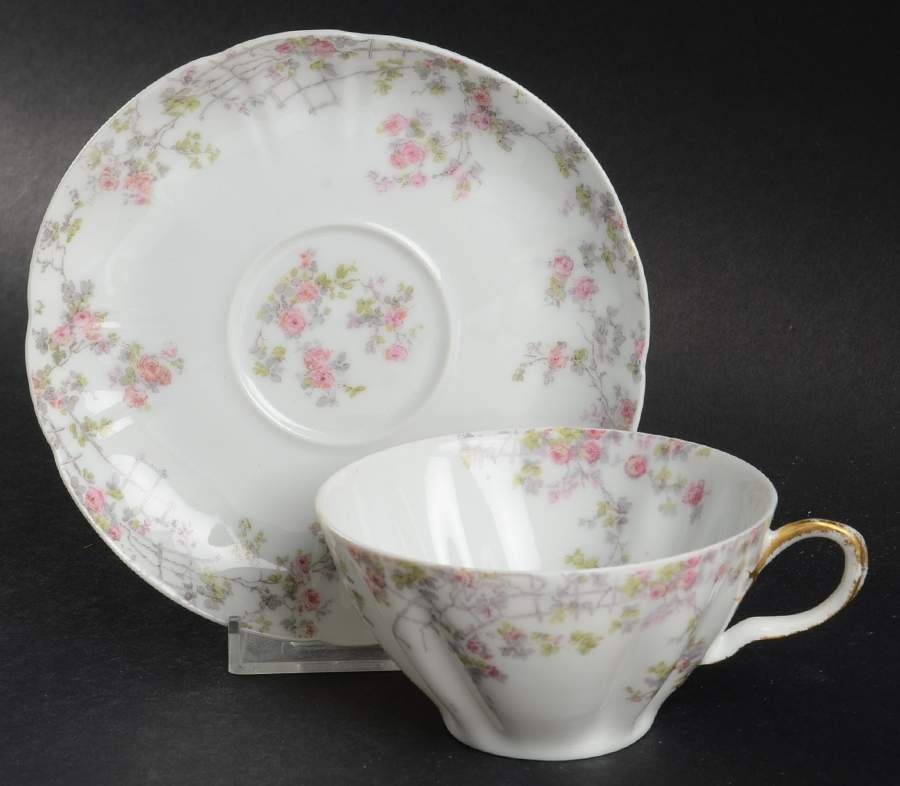 Schleiger 265 Flat Cup & Saucer Set by Haviland-1