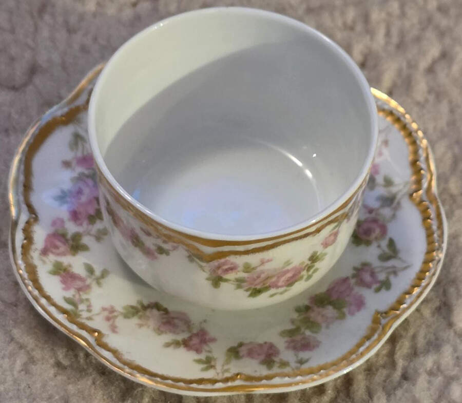 Schleiger 270 Mustard with Attached Underplate No Lid by Haviland-1
