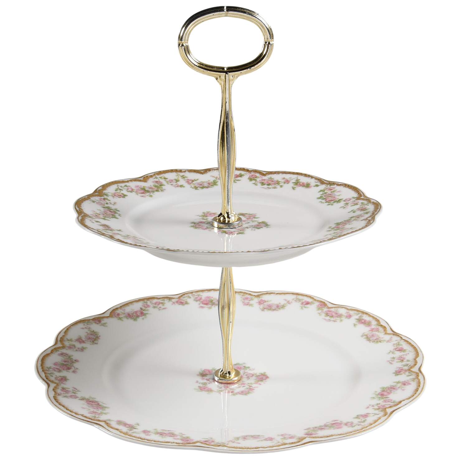 Schleiger 270 6 5/8"-10"  2 Tiered Serving Tray (Dp, Sp) HC by Haviland-1