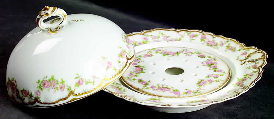 Schleiger 270 Round Covered Butter with Strainer by Haviland-1