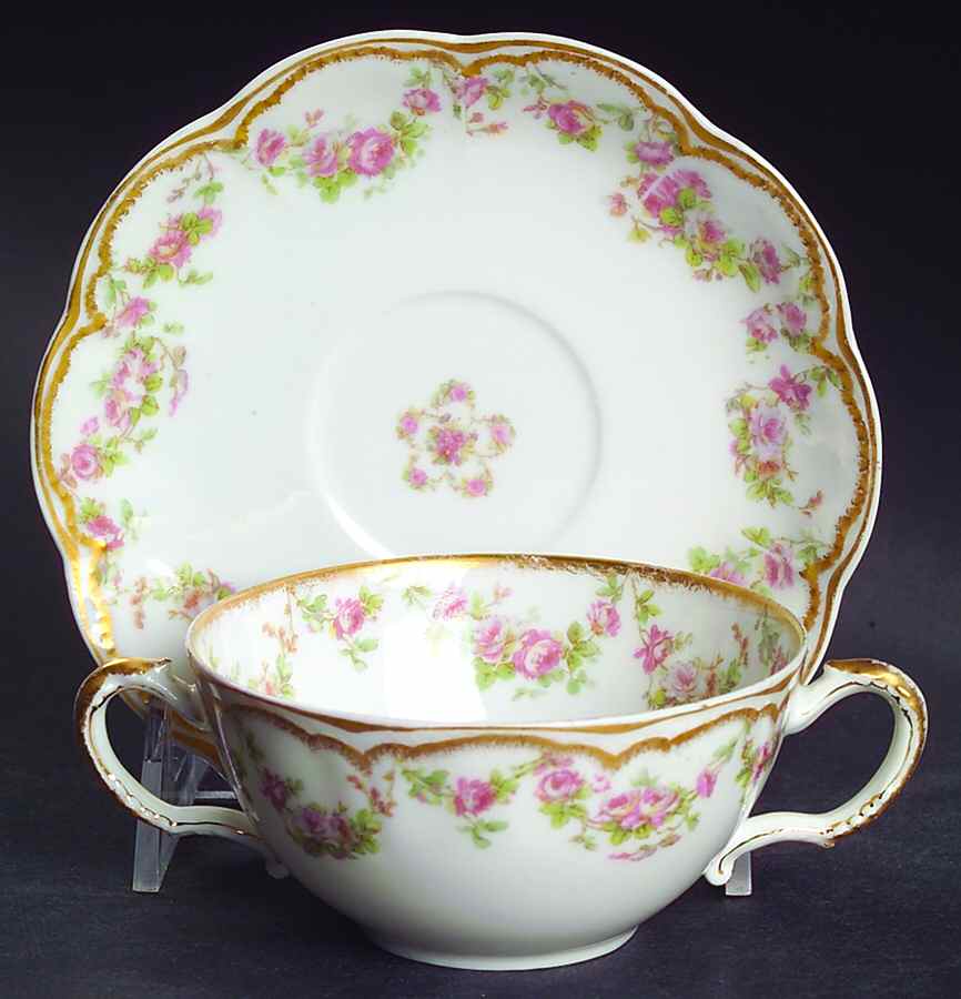 Schleiger 270 Flat Bouillon Cup & Saucer by Haviland-1