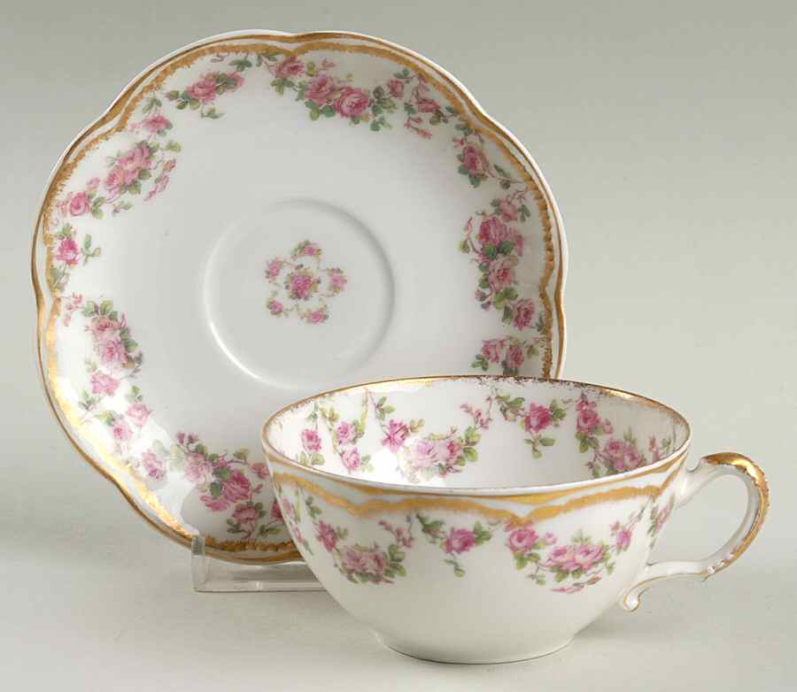Schleiger 270A Flat Cup & Saucer Set by Haviland-1