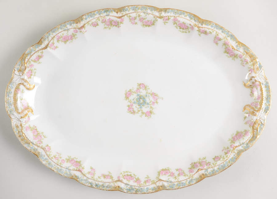 Schleiger 271A 14" Oval Serving Platter by Haviland-1