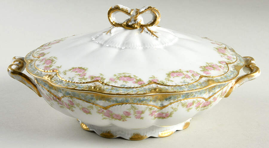 Schleiger 271A Round Covered Vegetable by Haviland-1