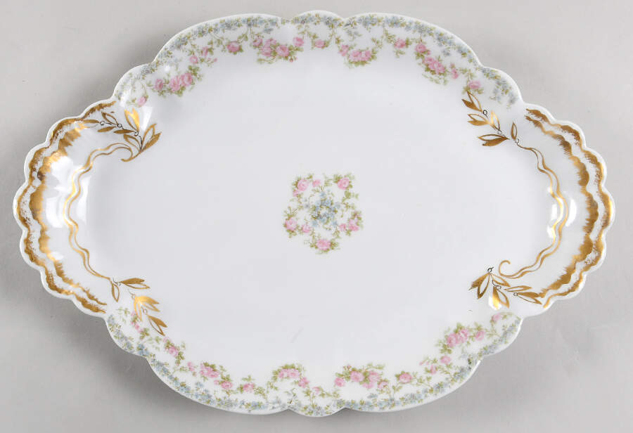 Schleiger 271B 13" Oval Serving Platter by Haviland-1