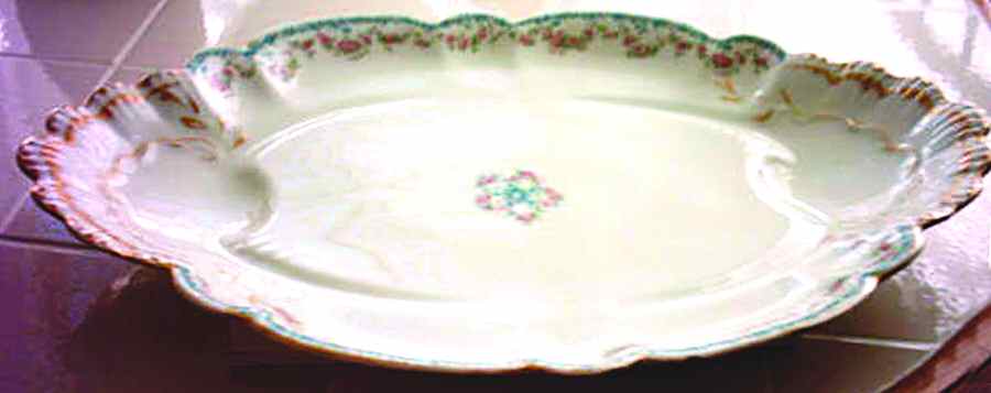 Schleiger 271B 19" Oval Serving Platter by Haviland-1