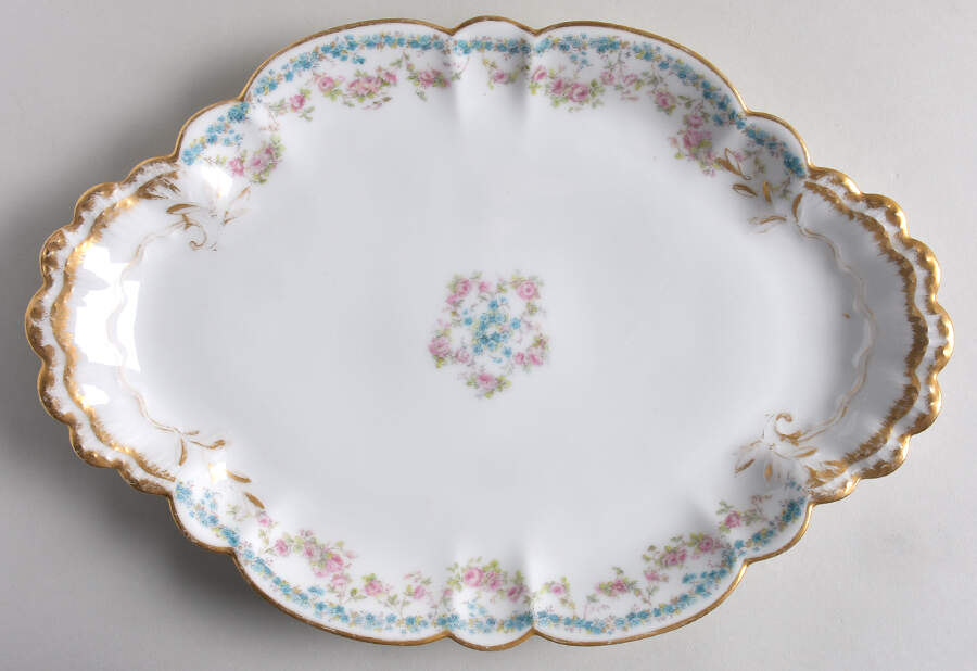 Schleiger 271C 13" Oval Serving Platter by Haviland-1