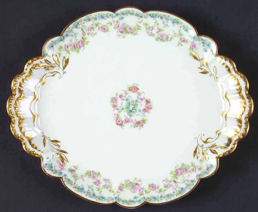 Schleiger 271C 10" Oval Serving Platter by Haviland-1
