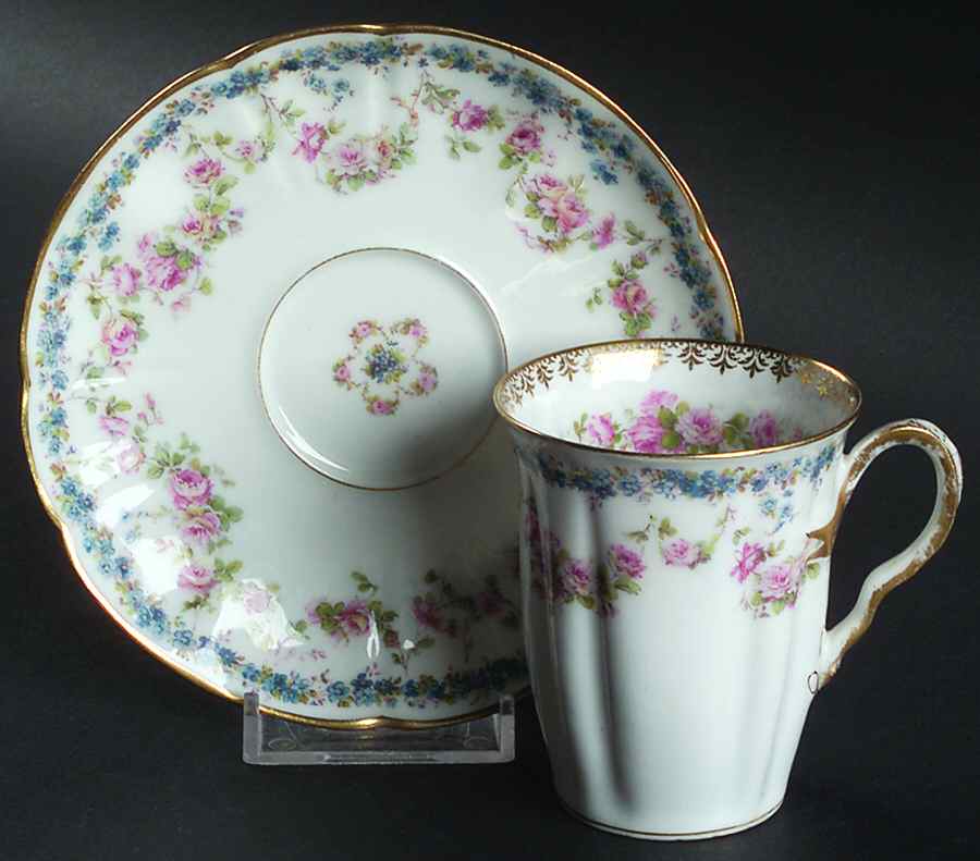 Schleiger 271C Chocolate Cup & Saucer Set by Haviland-1