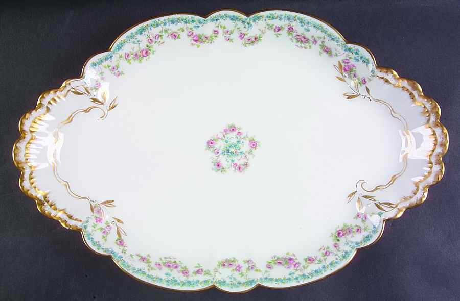 Schleiger 271C 15" Oval Serving Platter by Haviland-1