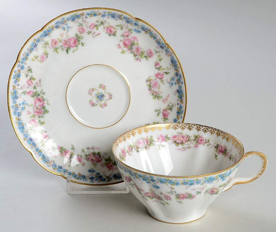 Schleiger 271C Flat Cup & Saucer Set by Haviland-1